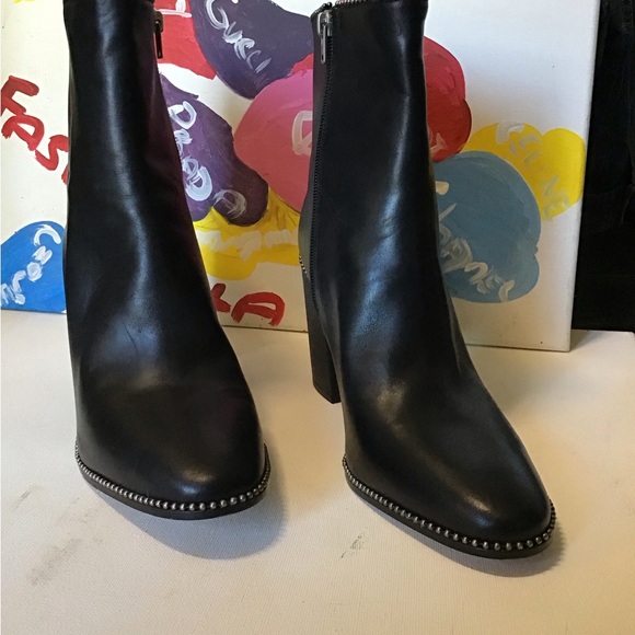 Coach Black Leather Bead Chain Ankle and Bottom Size 11 - Picture 3 of 6